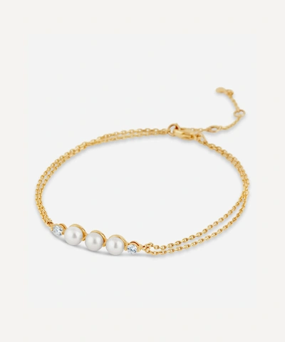 Shop Dinny Hall 14ct Gold Shuga Pearl And Diamond Bracelet