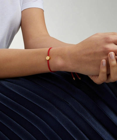 Monica Vinader Linear Solo 18ct Yellow Gold-plated Vermeil Silver And Diamond Friendship Bracelet In Gold Vermeil