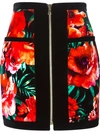 BALMAIN Floral Zip Skirt,DRYCLEANONLY