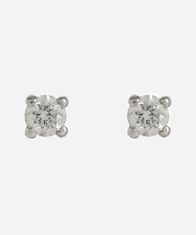 Shop Kojis 0.20ct Diamond Stud Earrings In White Gold