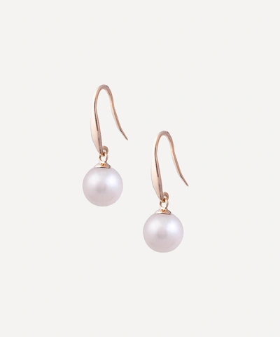 Shop Kojis Pearl Drop Earrings In Gold