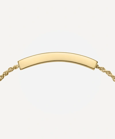 Shop Monica Vinader Gold Plated Vermeil Silver Linear Chain Bracelet In Gold Vermeil