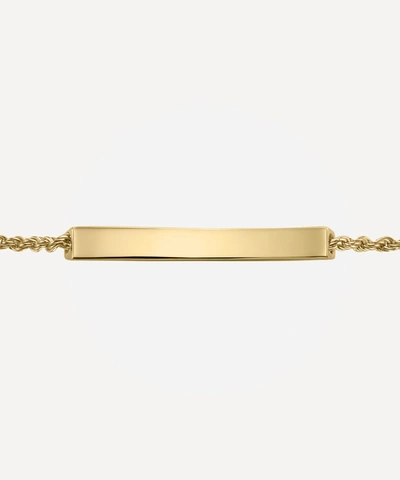 Shop Monica Vinader Gold Plated Vermeil Silver Linear Chain Bracelet In Gold Vermeil