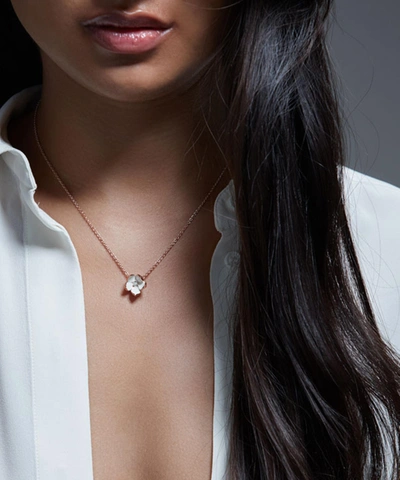 Shop Shaun Leane Rose Gold Plated Vermeil Silver And Diamond Cherry Blossom Pendant Necklace