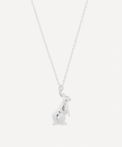 Shop Alex Monroe Silver White Rabbit Pendant Necklace