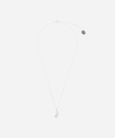 Shop Alex Monroe Silver White Rabbit Pendant Necklace