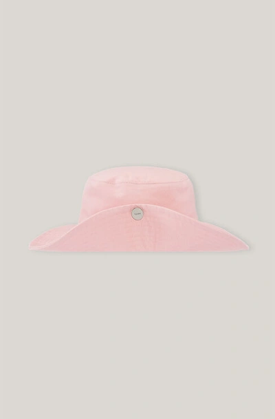 Shop Ganni Software Heavy Cotton Hat In Sweet Lilac