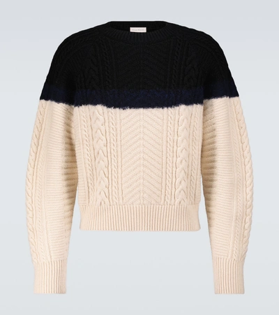 Shop Alexander Mcqueen Knitted Crewneck Sweater In Neutrals