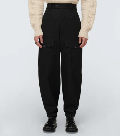 Shop Alexander Mcqueen High-waisted Cargo Pants In Black