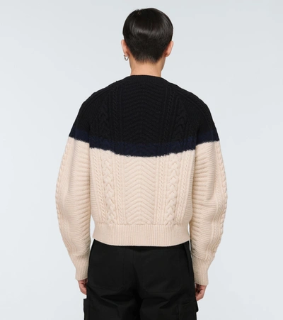Shop Alexander Mcqueen Knitted Crewneck Sweater In Neutrals