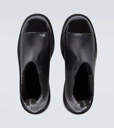 Shop Alexander Mcqueen Leather Chelsea Boots In Black