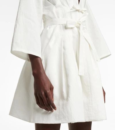 Shop Loewe Linen And Cotton Minidress In White