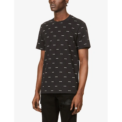 Shop True Religion Mens Onyx Logo-print Cotton-jersey T-shirt