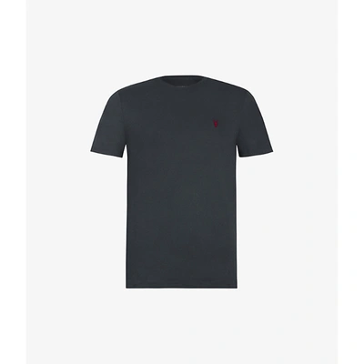Shop Allsaints Brace Cotton-jersey T-shirt In Washed Black