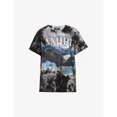 Shop Amiri Branded Graphic-print Cotton-jersey T-shirt In Black