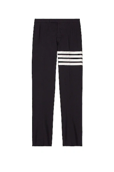 Shop Thom Browne 4 Bar Backstrap Trouser Wide Leg In Navy