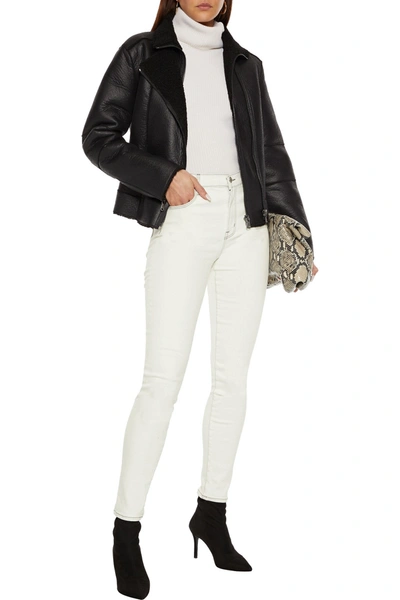 Shop J Brand Maria High-rise Skinny Jeans In Off-white