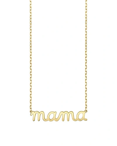 Shop Sydney Evan 14k Gold Mama Script Necklace In Yg