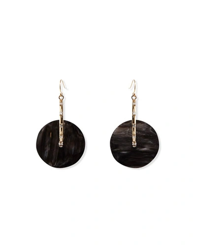 Shop Akola Agnes Black Horn Disc Earrings