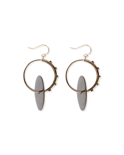 Shop Akola Agnes Black Horn Disc Earrings