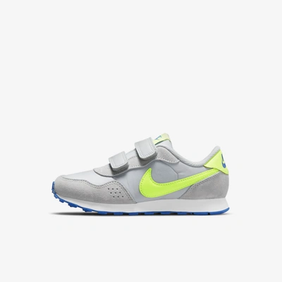 Shop Nike Md Valiant Little Kids' Shoes In Grey Fog,game Royal,white,volt