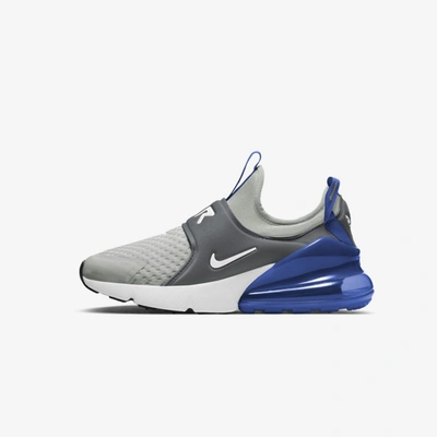 Shop Nike Air Max 270 Extreme Big Kidsâ Shoes In Grey Fog,iron Grey,game Royal,white