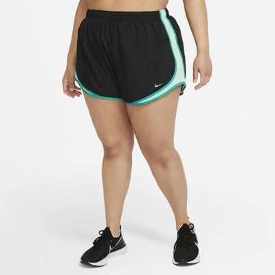 Shop Nike Tempo Women's Running Shorts In Black,green Glow,neptune Green,wolf Grey