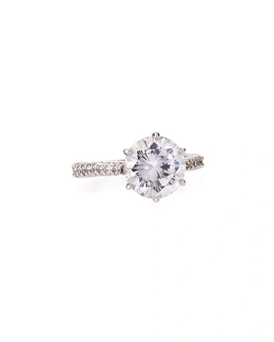 Shop Fantasia By Deserio 14k White Gold 5ct Solitaire Ring
