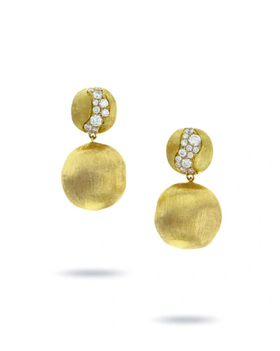 Shop Marco Bicego 18k Gold Africa Diamond Constellation Double-drop Earrings