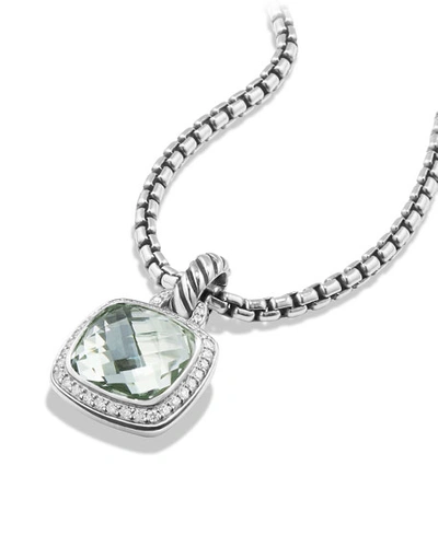 Shop David Yurman Albion Stone Pendant With Diamonds In Prasiolite