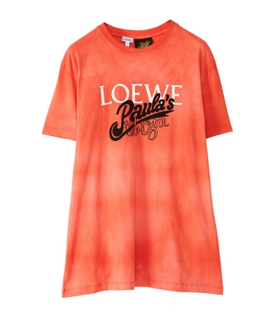 Shop Loewe + Paula's Ibiza Tie-dye T-shirt In Red