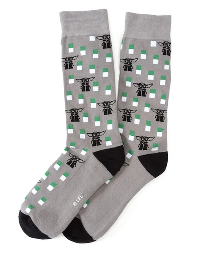 Shop Cufflinks, Inc Men's The Mandalorian's The Child Socks In Gray