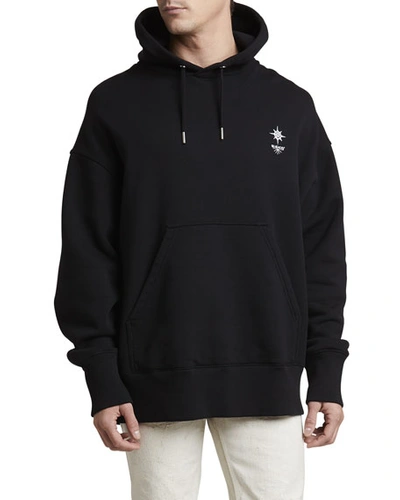 Shop Givenchy Men's Chain Frame Oversized Pullover Hoodie In Black