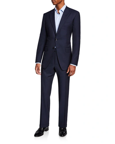 Shop Tom Ford Men's O'connor Peak-lapel Two-piece Suit In Navy