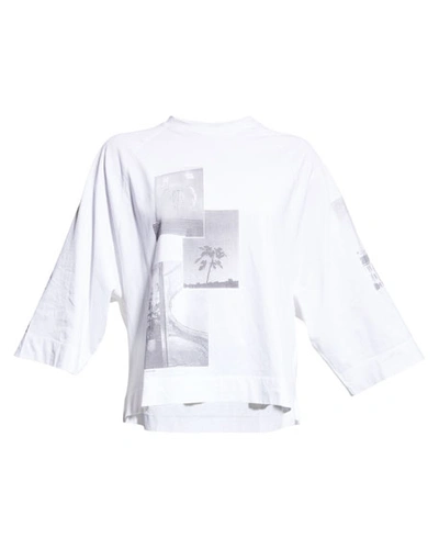 Shop Ganni Basic Cotton Jersey Oversized T-shirt In Bright White