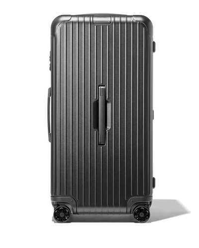 Shop Rimowa Essential Trunk Plus Multiwheel Luggage In Matte Black