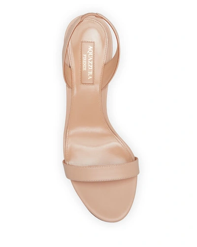 Shop Aquazzura So Nude 85mm Napa Leather Sandals In Pink