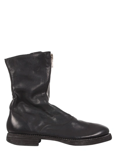 Shop Guidi Leather Boots In Nero