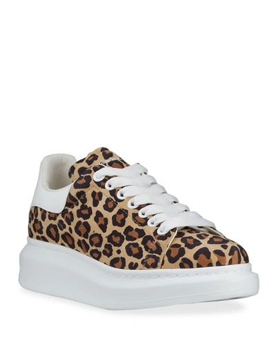 Shop Alexander Mcqueen Oversized Sneakers In Leopard