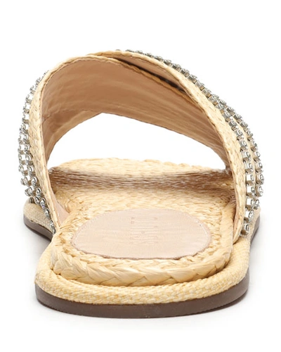 Shop Schutz Carlotta Crystal Stud Crisscross Sandals In Nude
