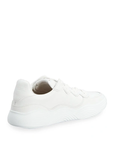 Shop Alaïa Leather Low-top Sneakers In 020 Blanc Casse