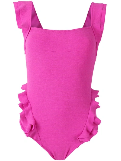 Shop Clube Bossa Barbette Ruffled One-piece In Rosa