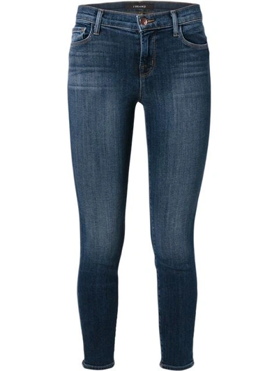 J Brand Capri Cotton Denim Jeans In Blu