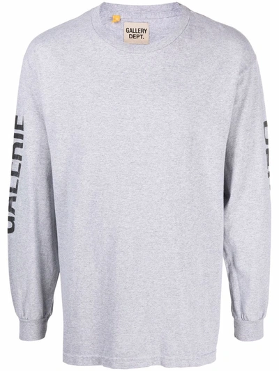 Shop Gallery Dept. Logo-print Long-sleeved T-shirt In Grey