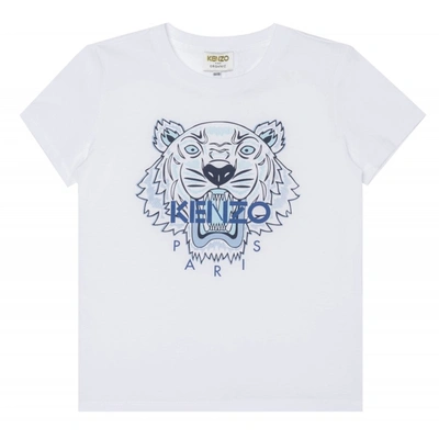 Shop Kenzo Blue Tiger T-shirt Teens