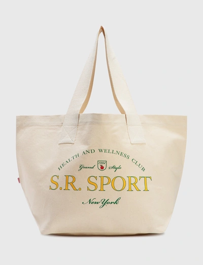 Shop Sporty And Rich Wimbledon Tote Bag In Beige