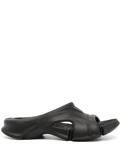 Shop Balenciaga Mold Slide Sandals In Schwarz