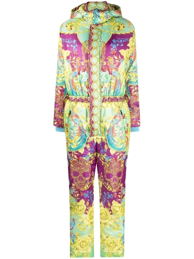 Shop Philipp Plein New Baroque Ski Jumpsuit In Gelb