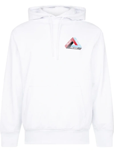 Shop Palace Tri-dart Logo-print Hoodie In White