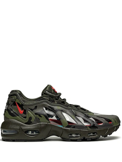 Shop Nike X Supreme Air Max 96 "camo" Sneakers In Green